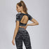 Leopard Print Seamless Yoga Top & Leggings